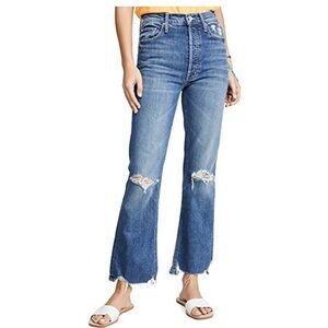 MOTHER Superior The Tripper Chew Distressed Jeans In Cryin' Cowboys Size 24